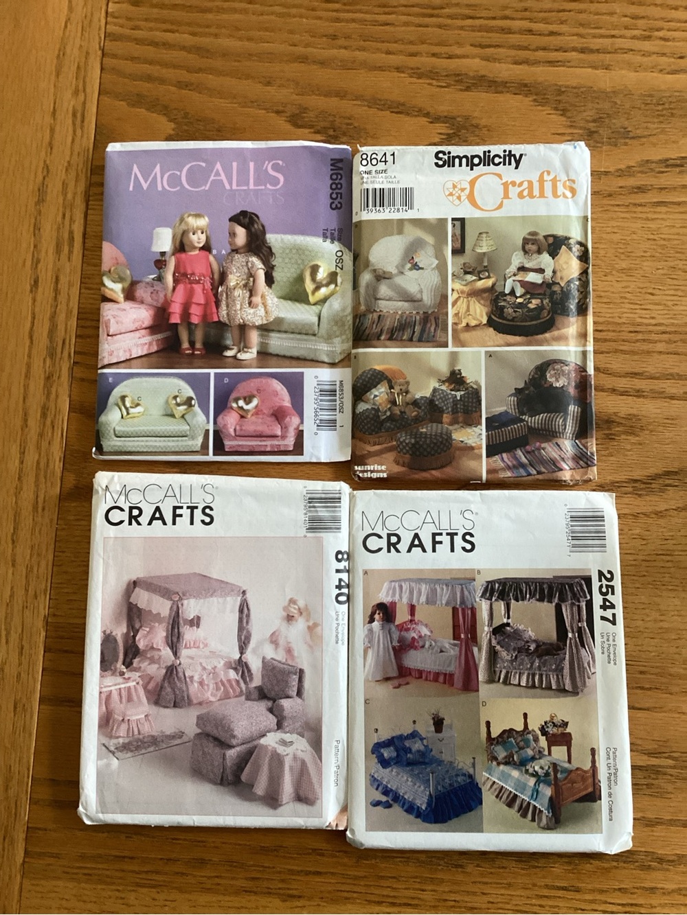 McCall's/Simplicity Crafts Doll Furniture Sewing Patterns
